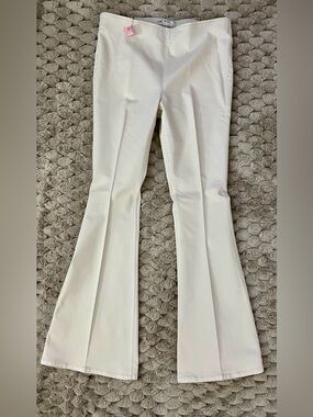 Free People White High Rise Pull On Flare Pants Size 31